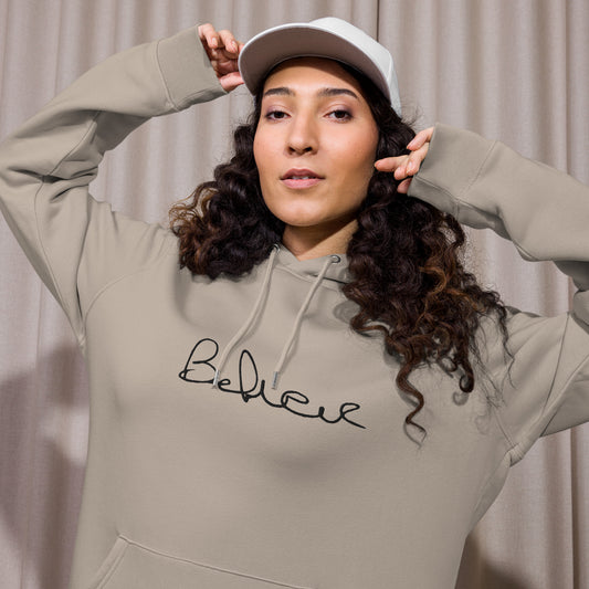 Women's Believe premium eco hoodie